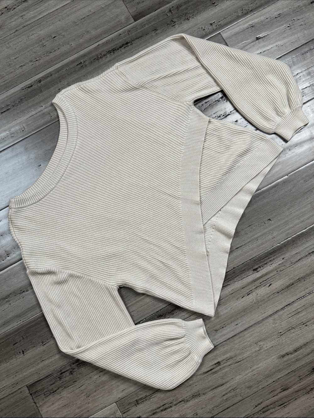 LULULEMON REVERSIBLE CROSSOVER WHITE OPAL SWEATER RIBBED KNIT PULLOVER SIZE 10 - Picture 5 of 15